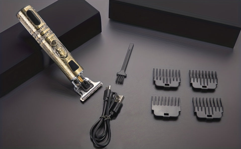 Men's Electric Shaver with LED Display, Hair Clipper, Trimmer, Beard Trimmer Wireless