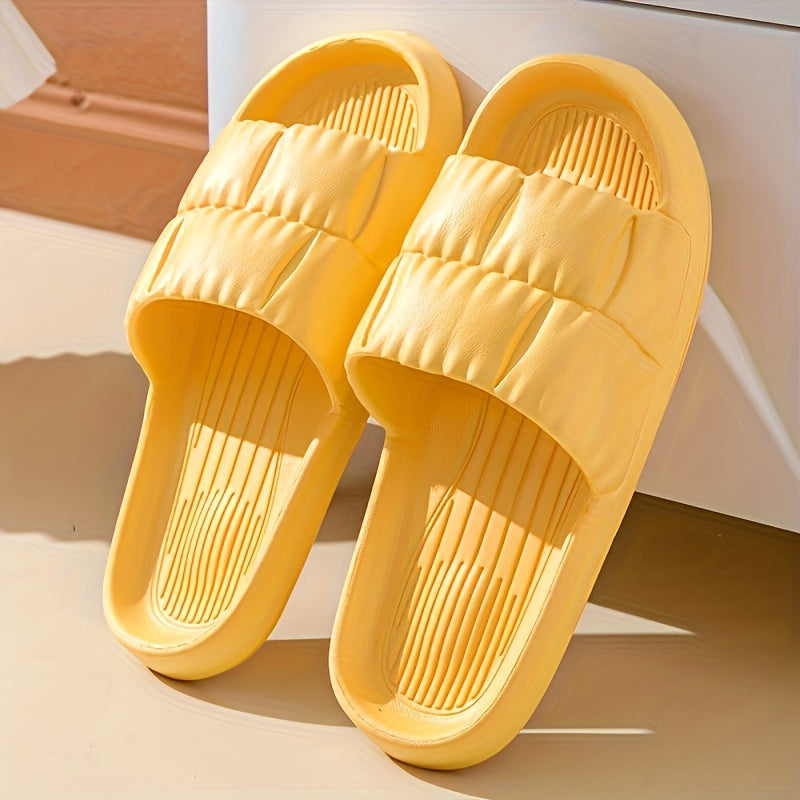Elegant Women's Pillow Slides - Cushioned, Non-slip Footwear