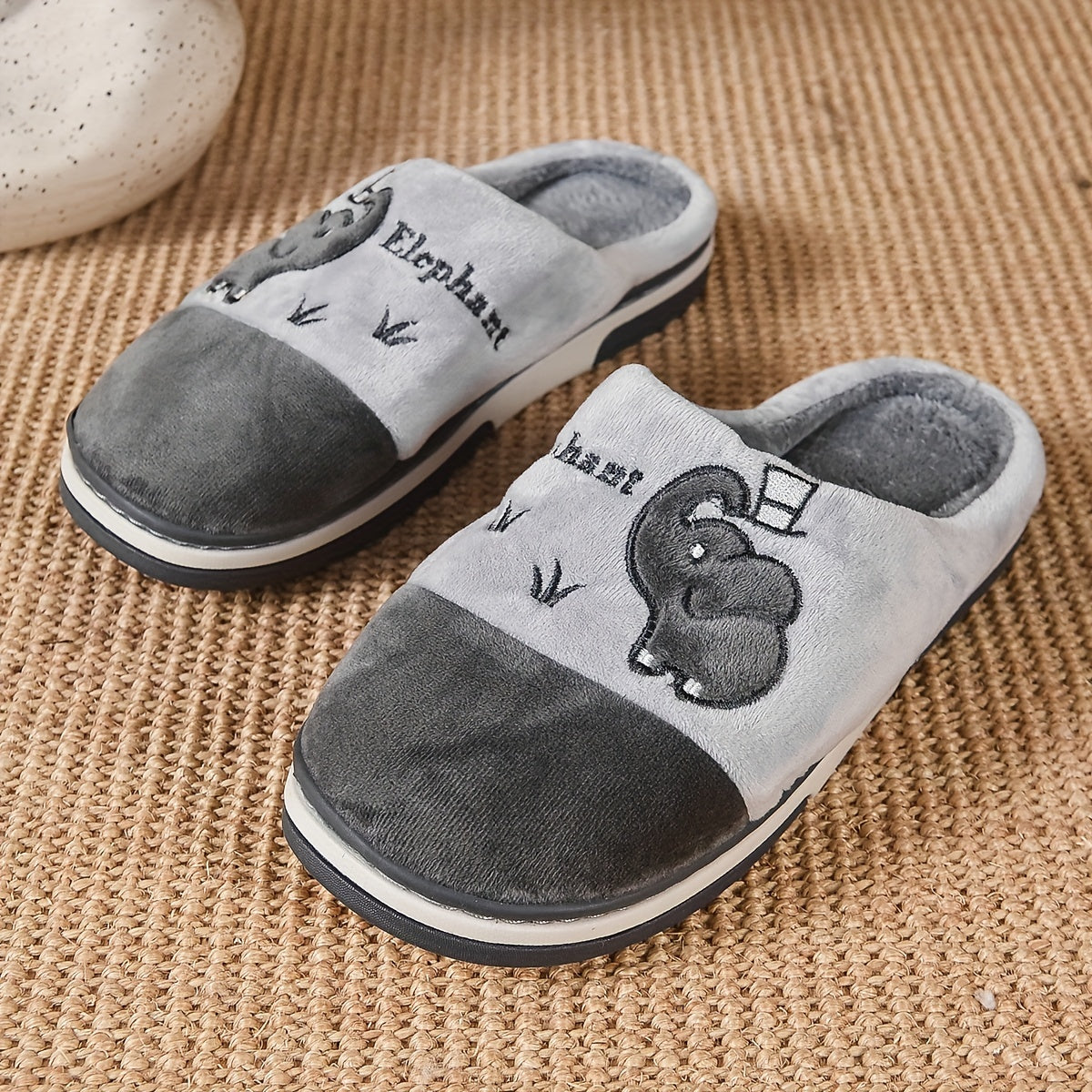Cozy Kawaii Elephant Plush Slippers