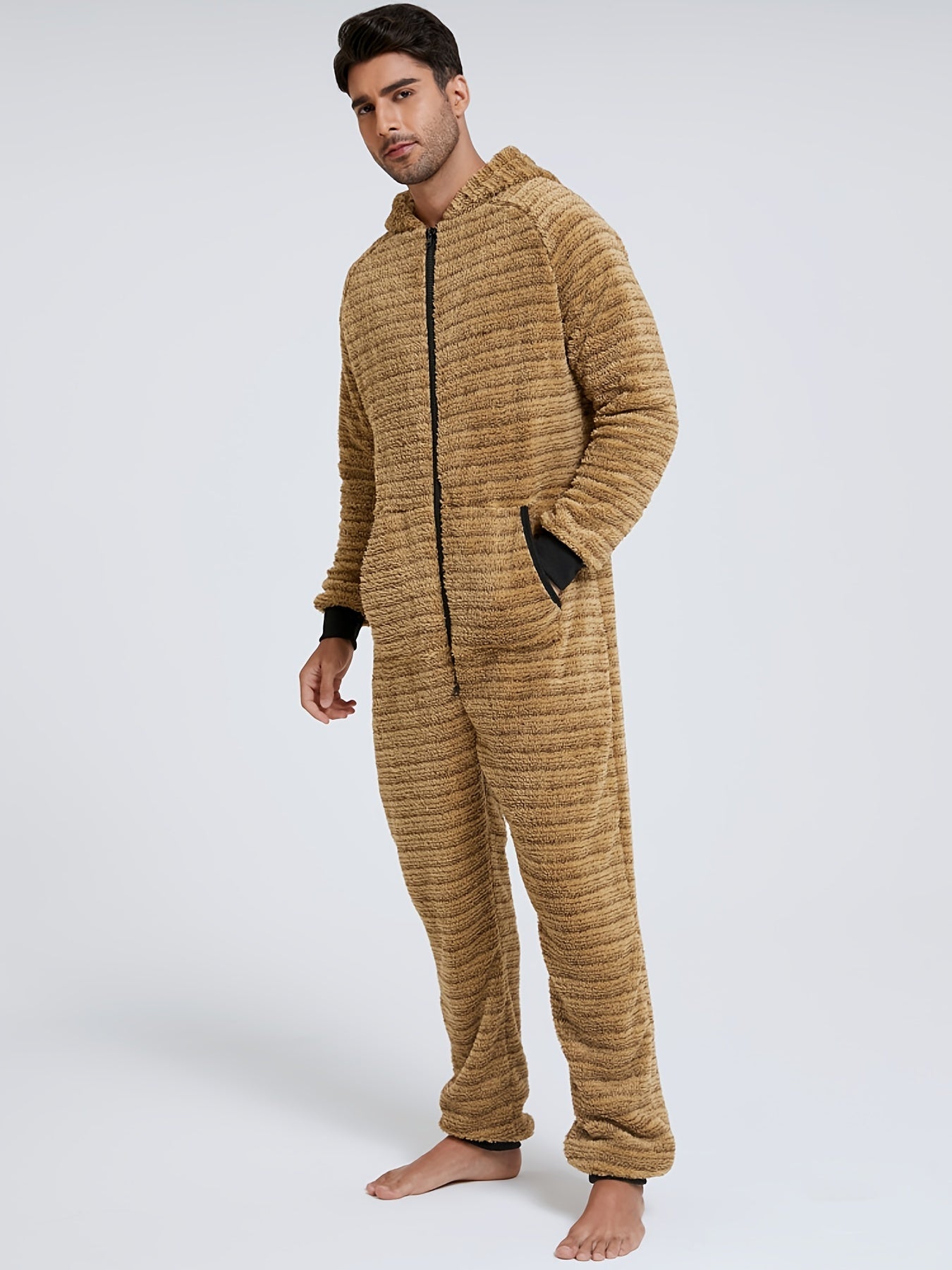 Men's Heavy-Duty Full-Zip Hooded Onesie