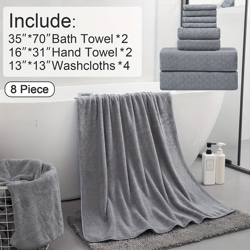 Extra Large Bath Towel Microfiber Set