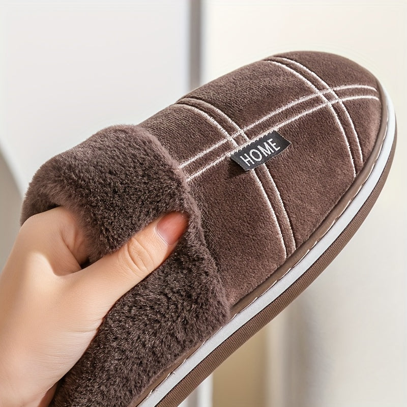 Luxurious Mens Plush Slippers
