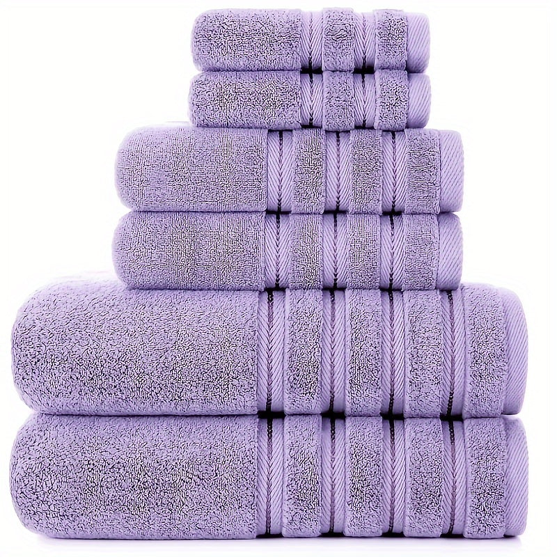 6pcs Purple Towel Set