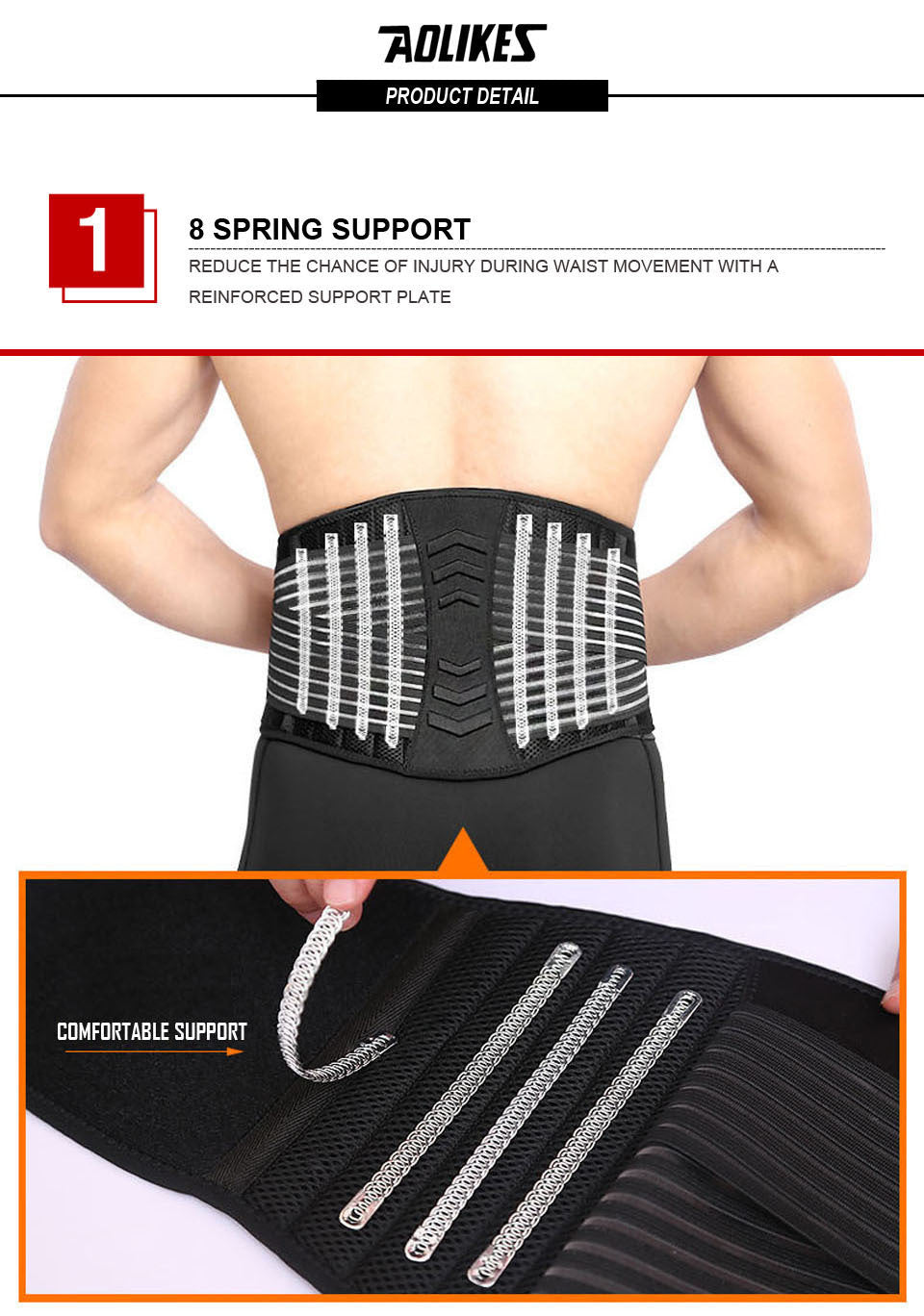 AOLIKES Lumbar Support Belt for Men & Women for Work, Heavy Lifting,