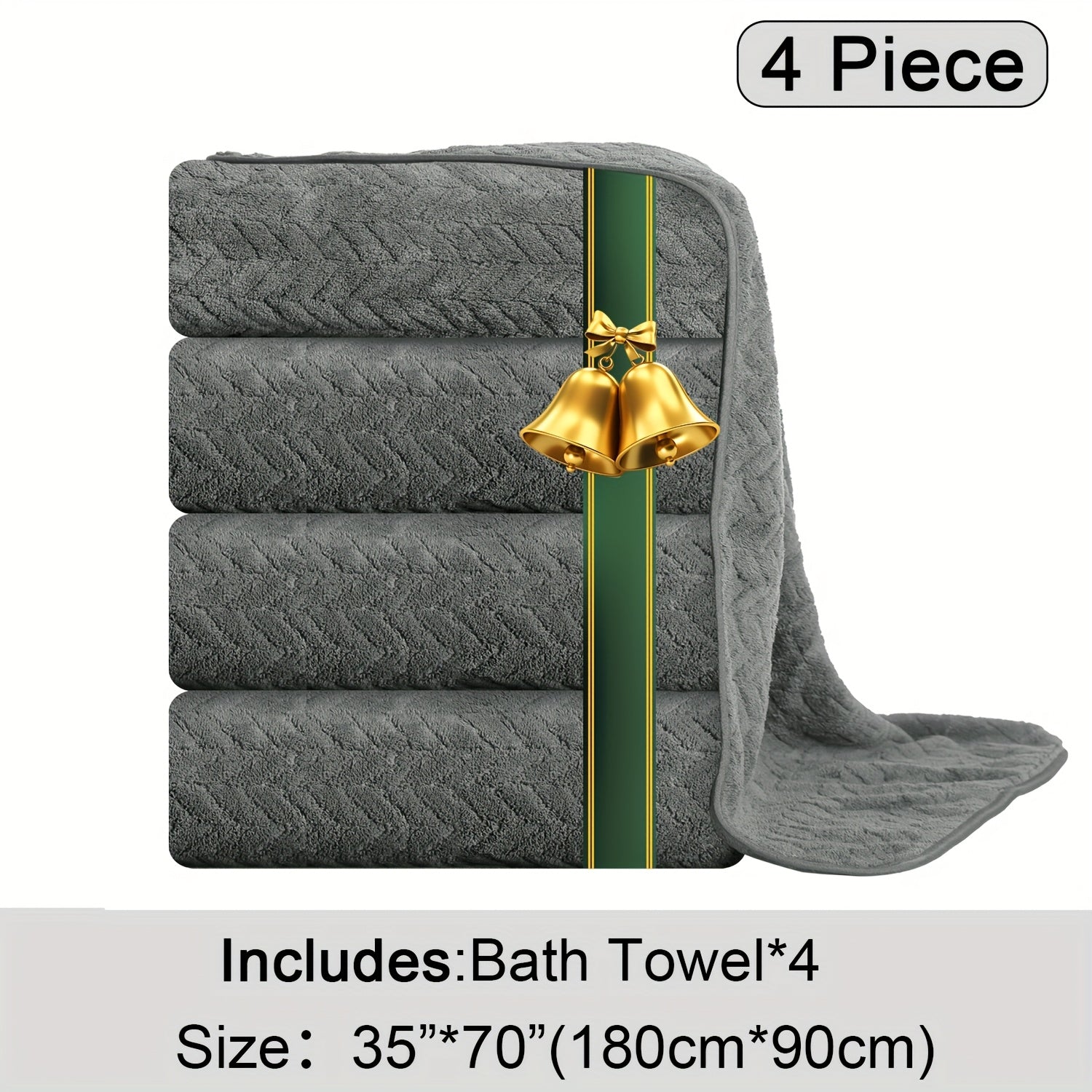 Oversized Bath Towels Set Microfiber