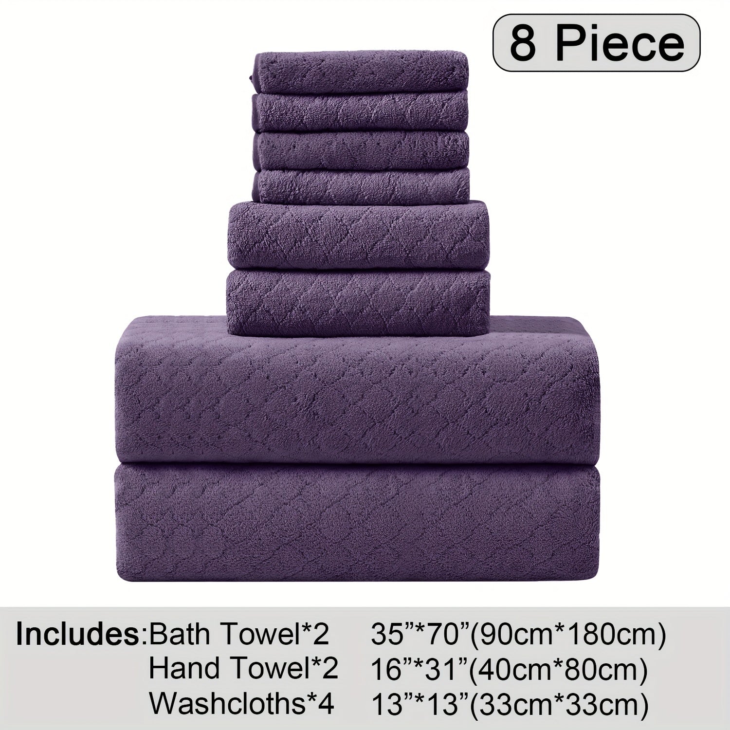 Extra Large Bath Towel Microfiber Set