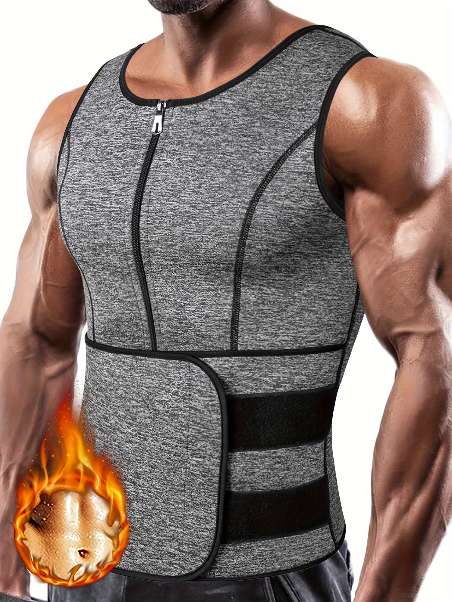 Men's Adjustable Compression Tank Top, Men's Waist Trainers