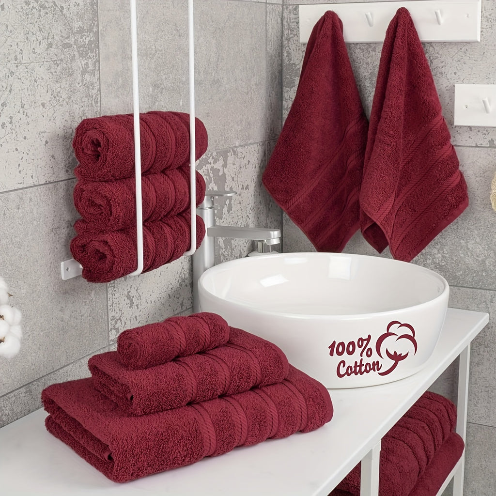 6pcs Purple Towel Set