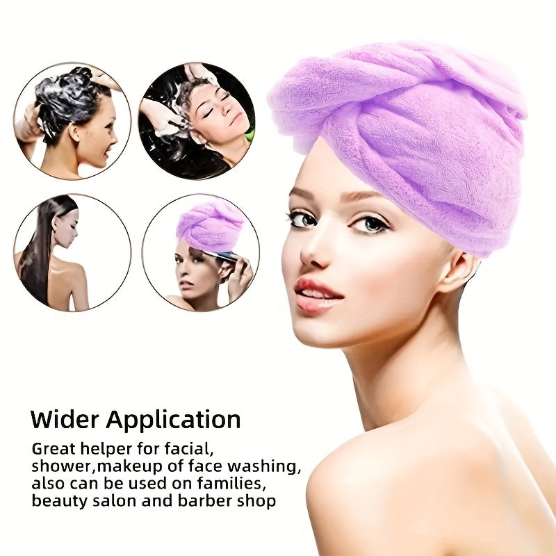 Microfiber Hair Towel Quick Drying Hair Wrap Towel