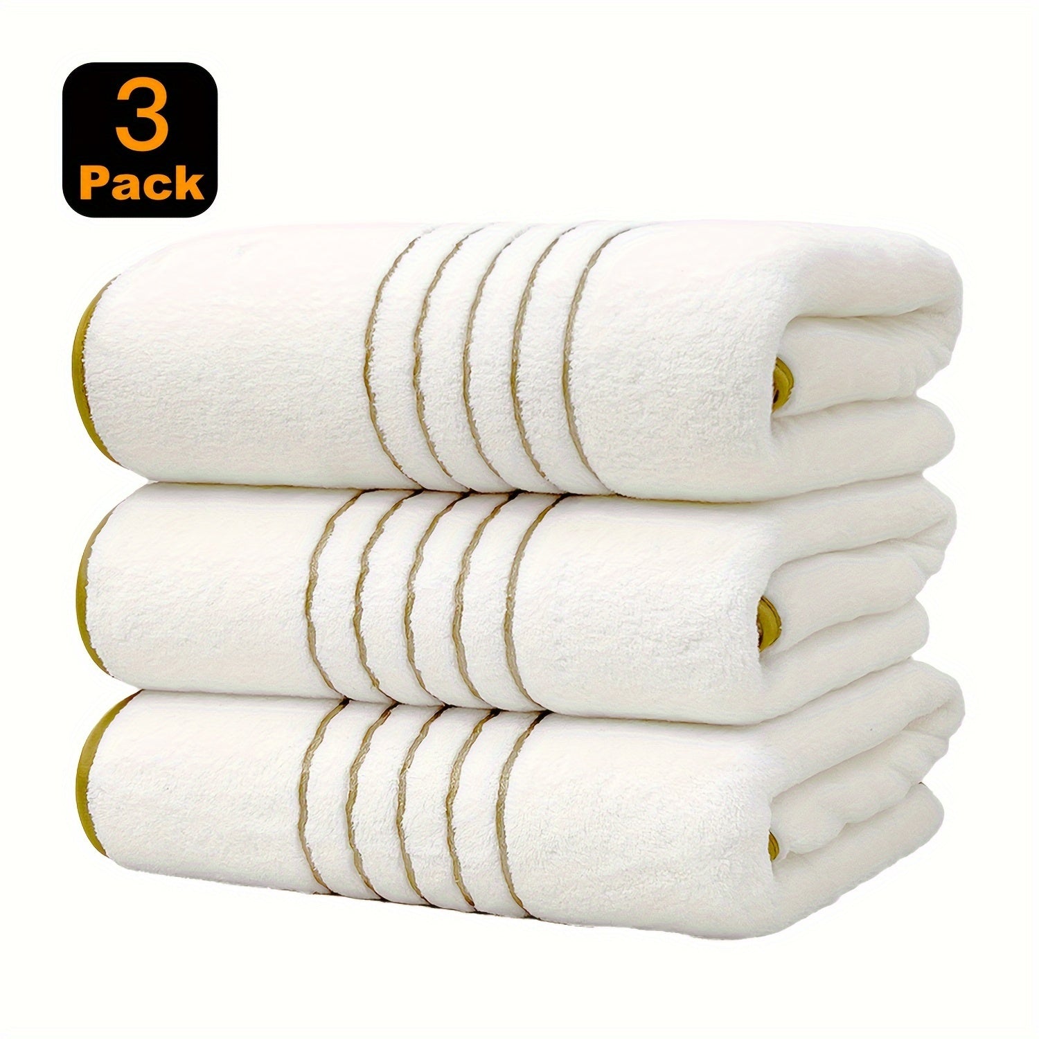 3pcs Super Absorbent Quick-drying Microfiber Bath Towels