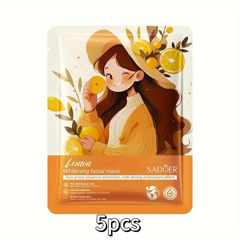 5 Pieces/10 Pieces Plant-Based Squalane Facial Mask Set Alcohol free
