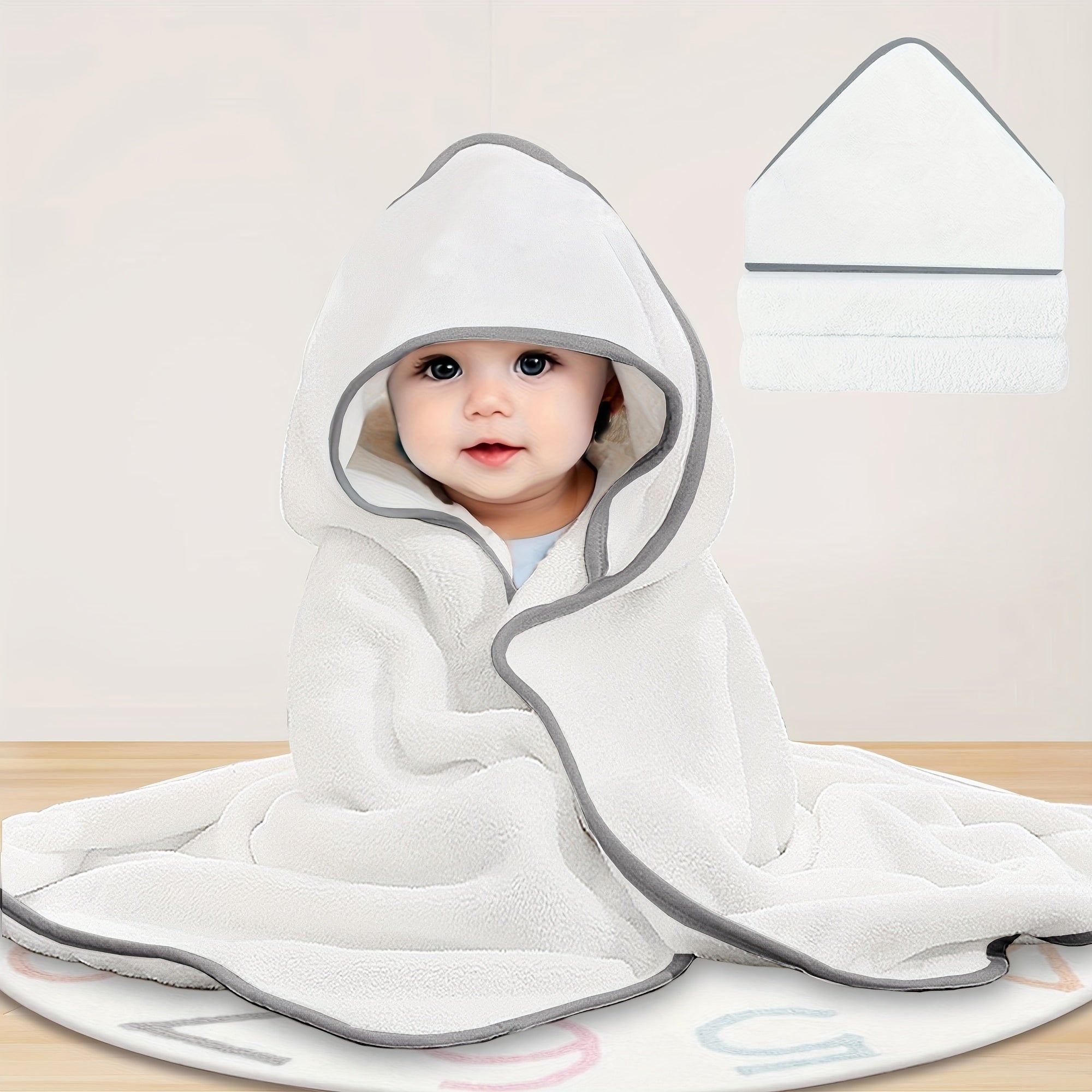 4-Pack Ultra Soft Microfiber Hooded Bath Towels for Children