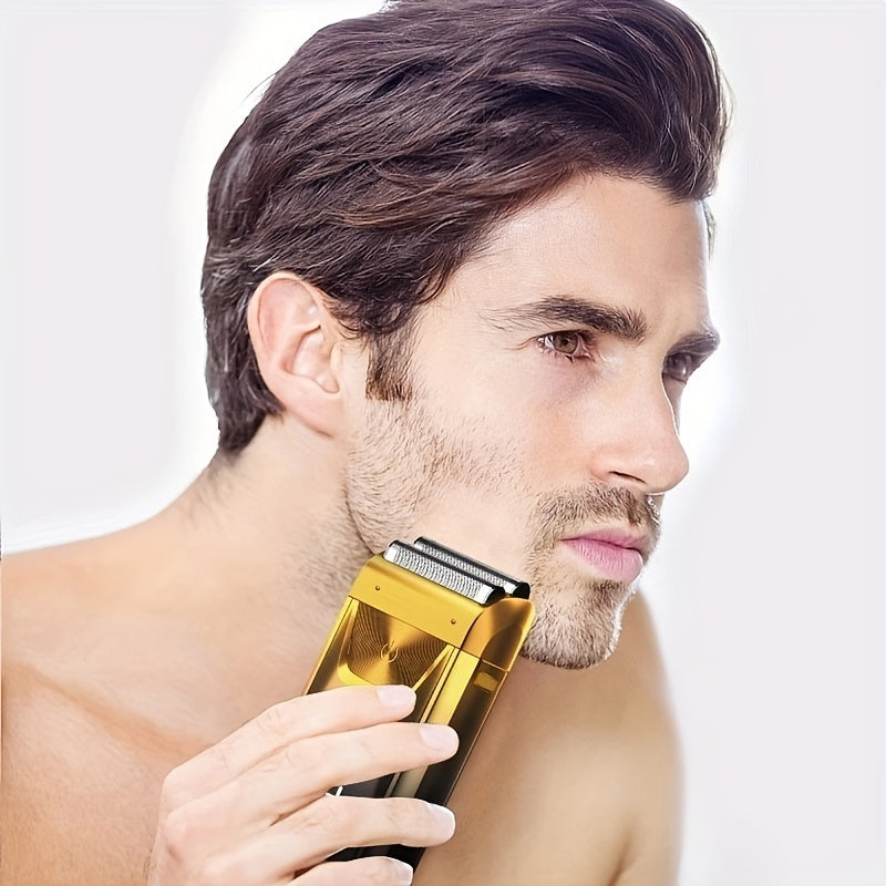 MIGUAN 2-in-1 Sleek Golden Electric Foil & Bald Shaver Trimmer