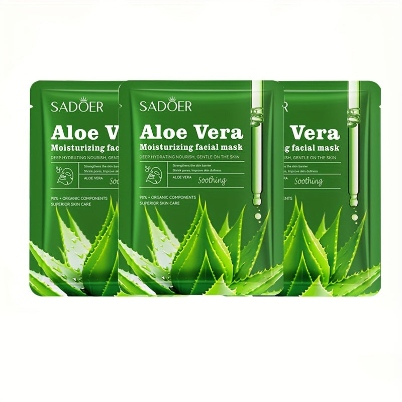 3/6pcs Aloe Vera Rich Hydration Facial Mask Set