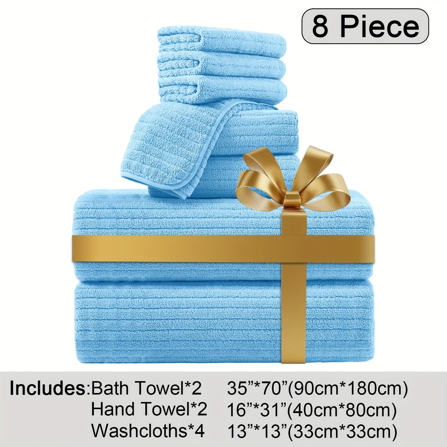 Oversized Bath Towels Set Microfiber