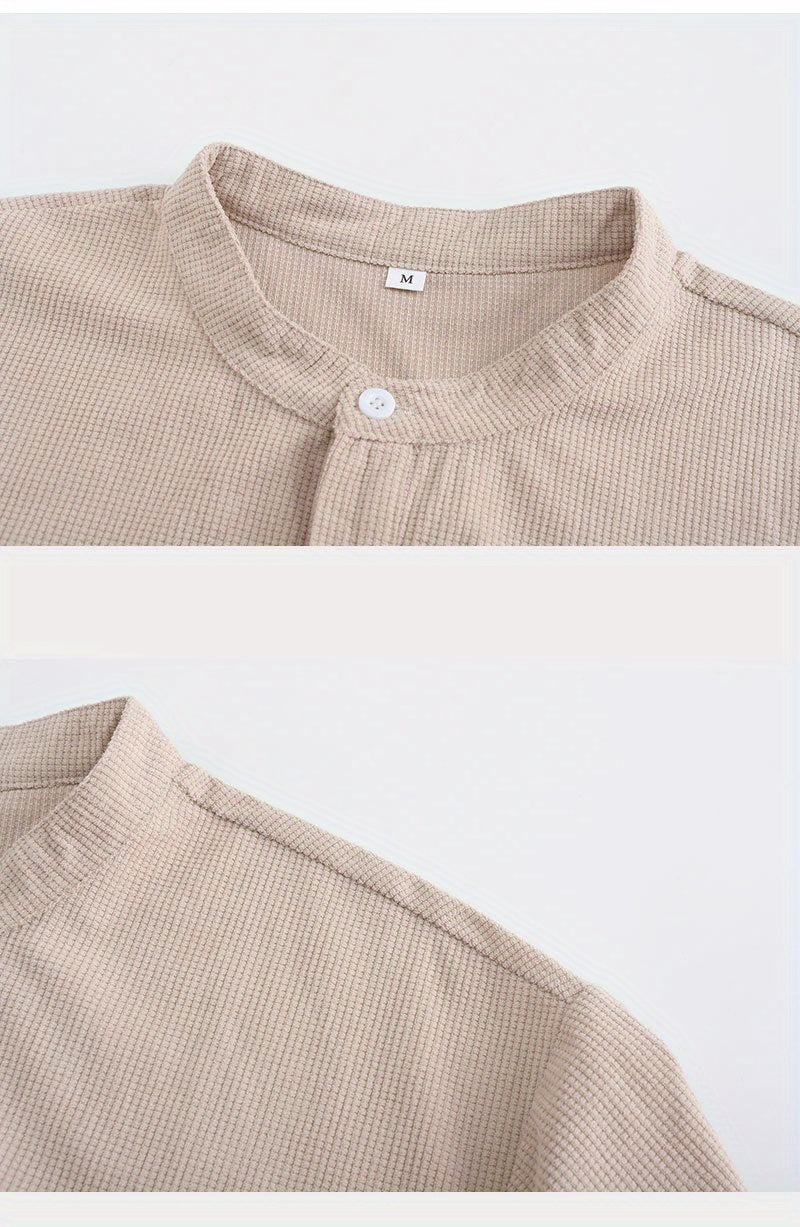 Vintage Plaid Men's Shirt for Spring/Fall: Durable, Casual Elegance with Comfort Fit