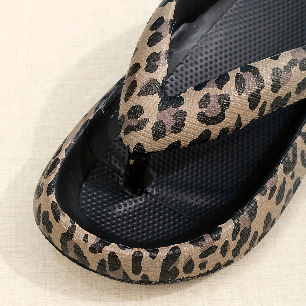 Women's Fashion Leopard Print Flip Flops