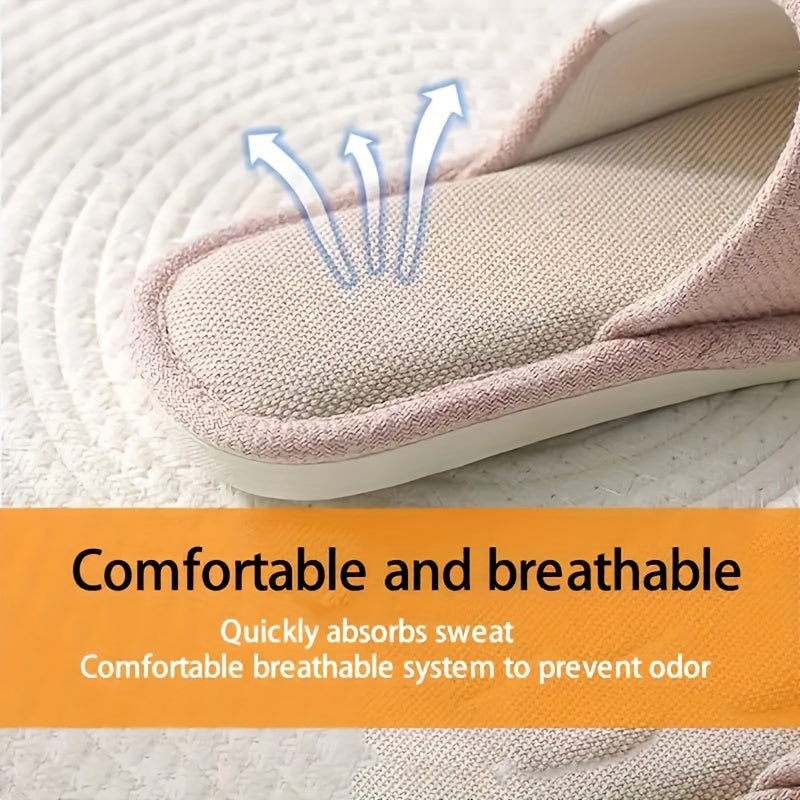Cozy Women's Indoor Linen Slippers