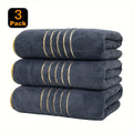 3pcs Super Absorbent Quick-drying Microfiber Bath Towels