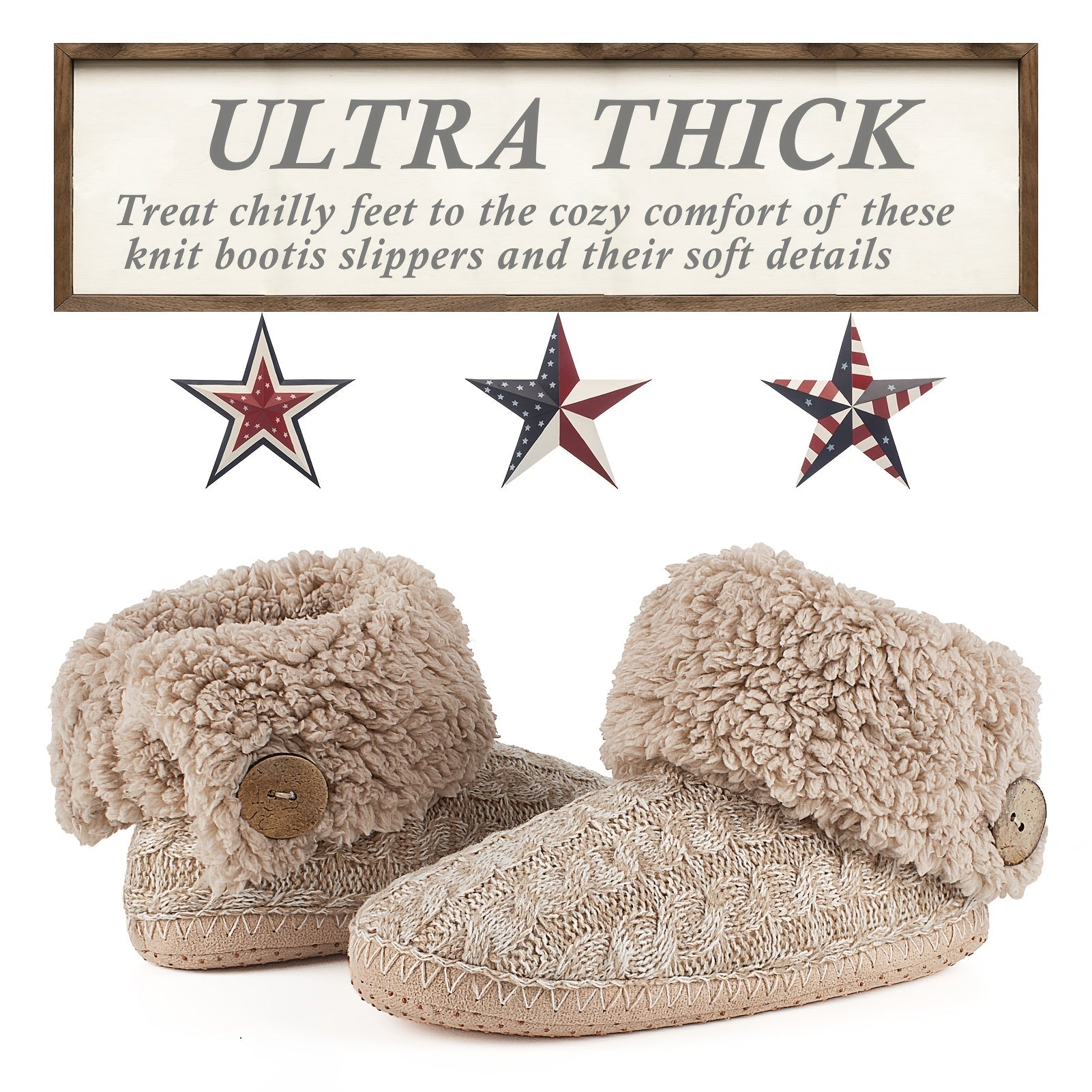 Women's Fuzzy Bootie Slippers