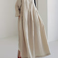 Chic Solid Maxi Dress with Pleated Hem