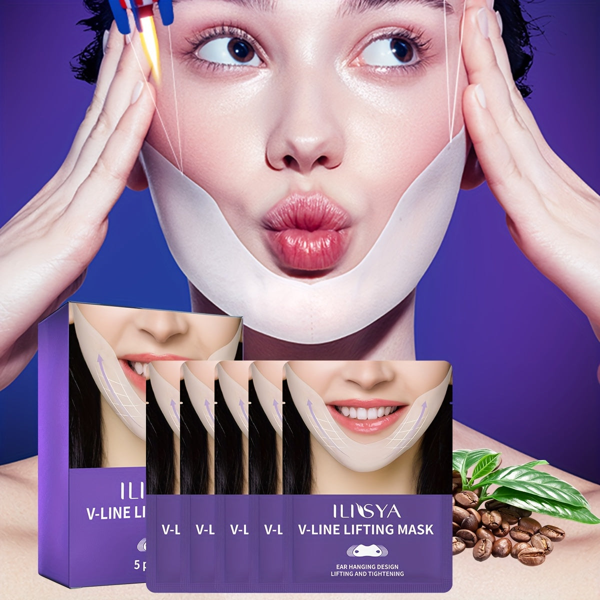 ILISYA 5-Pack V-Line Lifting Mask for Women