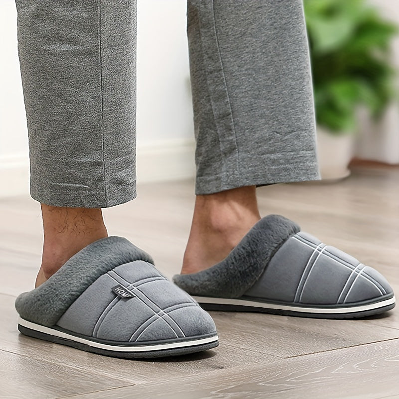 Luxurious Mens Plush Slippers