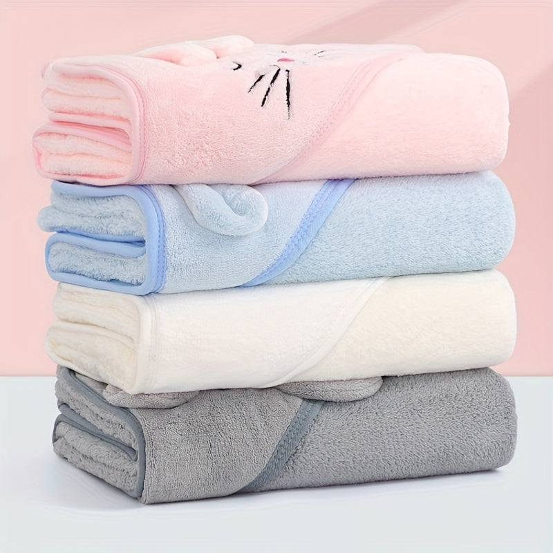 4pcs Set Colorful Animal Hooded Baby Towels