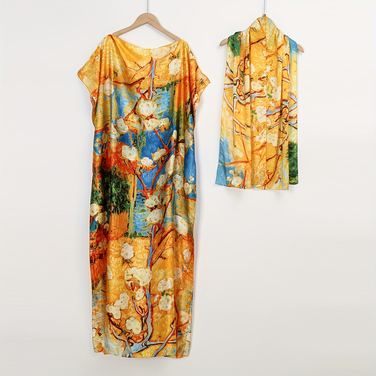 Luxury Lightweight Floral Print Scarf Shawl
