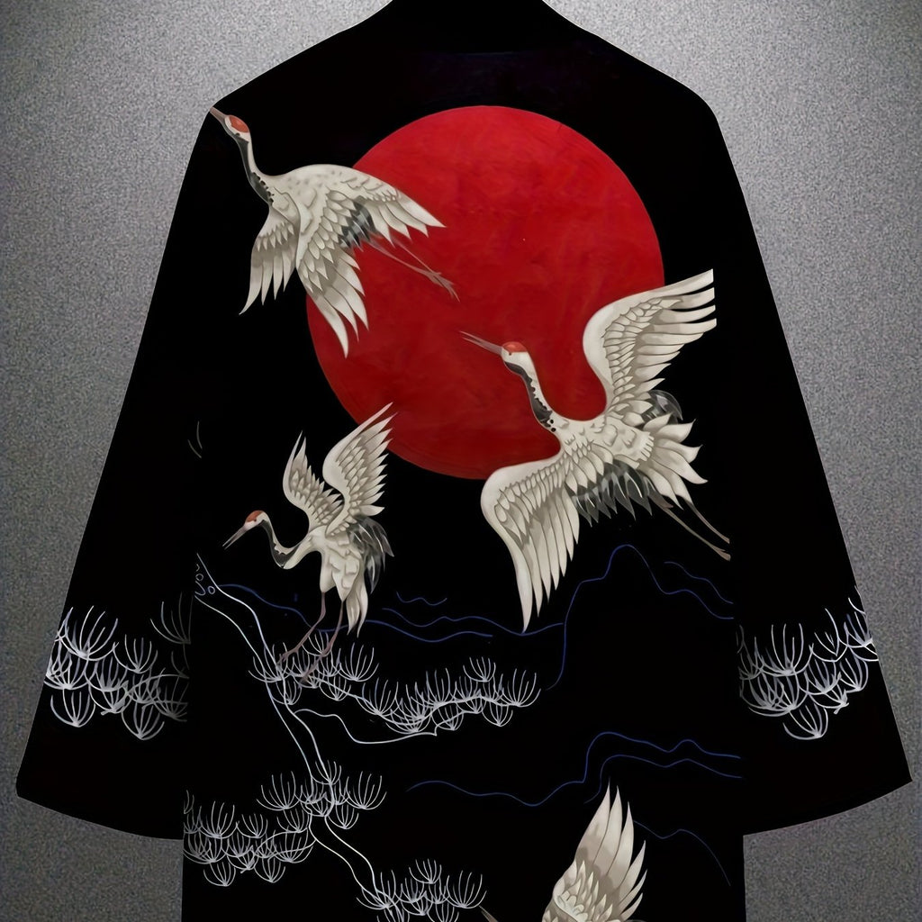 Cool Japanese Kimono Men's Breathable Beach Shirt