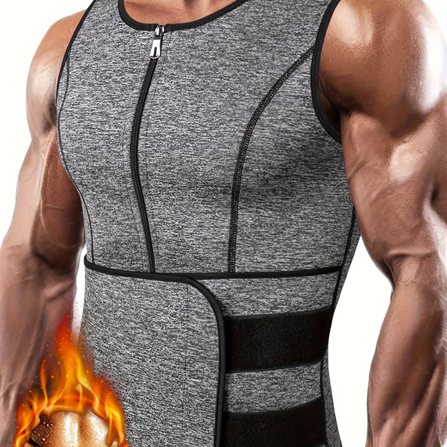 Men's Adjustable Compression Tank Top, Men's Waist Trainers
