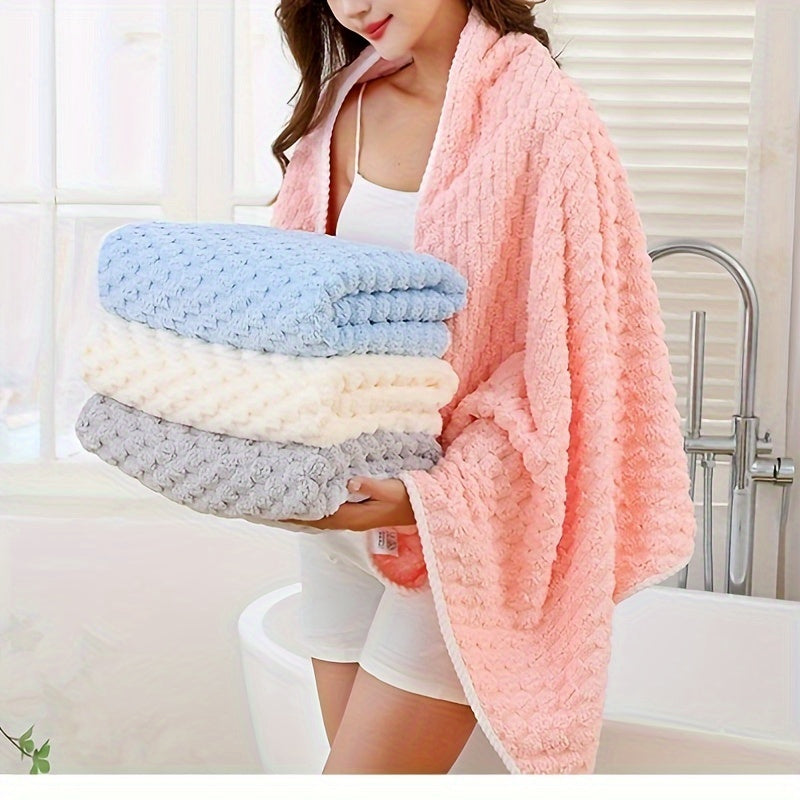 4-Pack Waffle Weave Bath Towels, Ultra-Absorbent Microfiber Towels