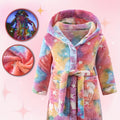 Cozy Princess Thickened Flannel Hooded Bathrobe