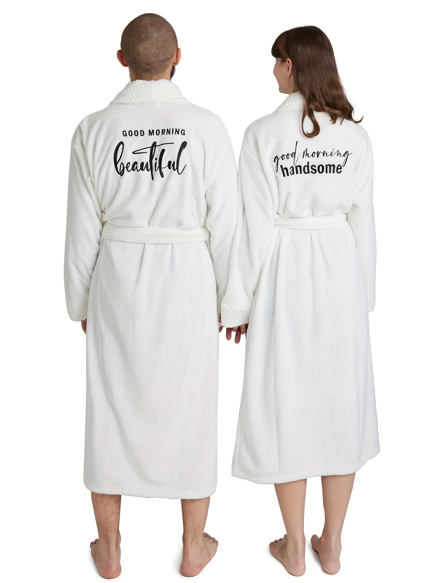 Buy 1 Get 1 Free, total of 2 Pcs Luxurious His and Hers Plush kimono robes