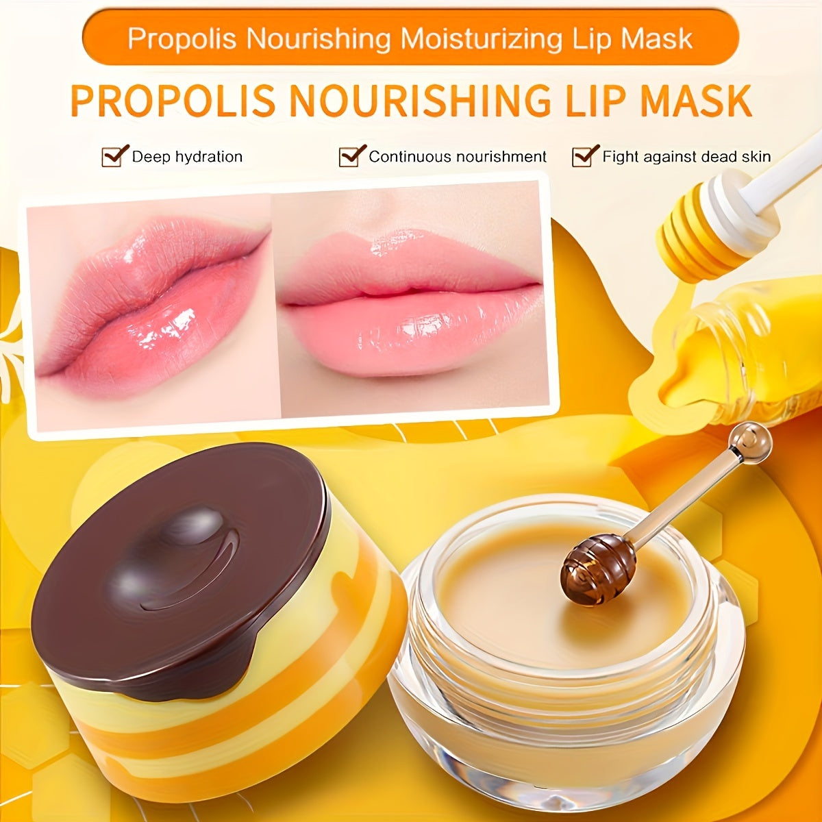 [Buy 1 Get 1 Free]2 Pack Bee Balm Lip Balm Honey Pot
