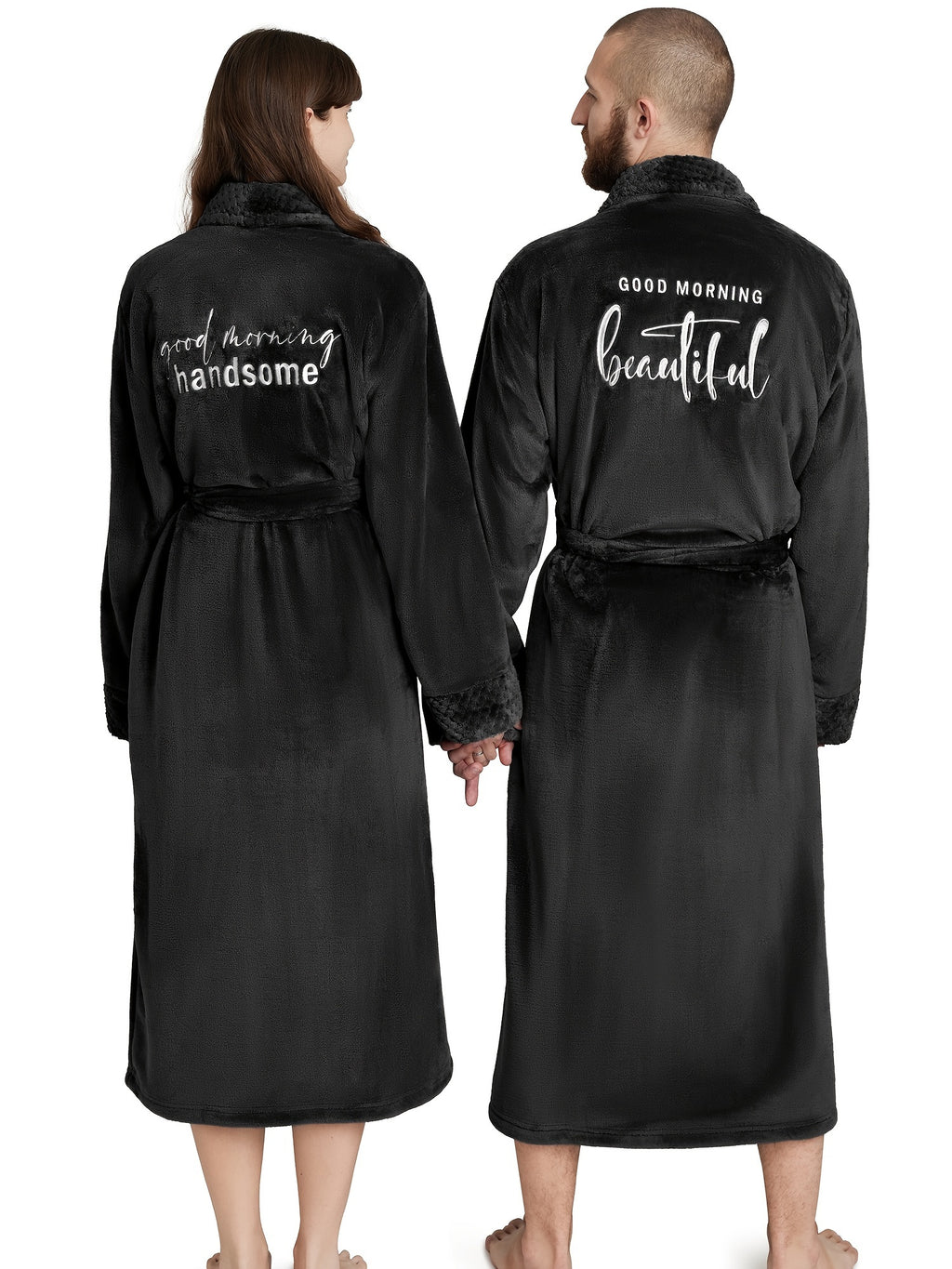 Buy 1 Get 1 Free, total of 2 Pcs Luxurious His and Hers Plush Kimono Robes