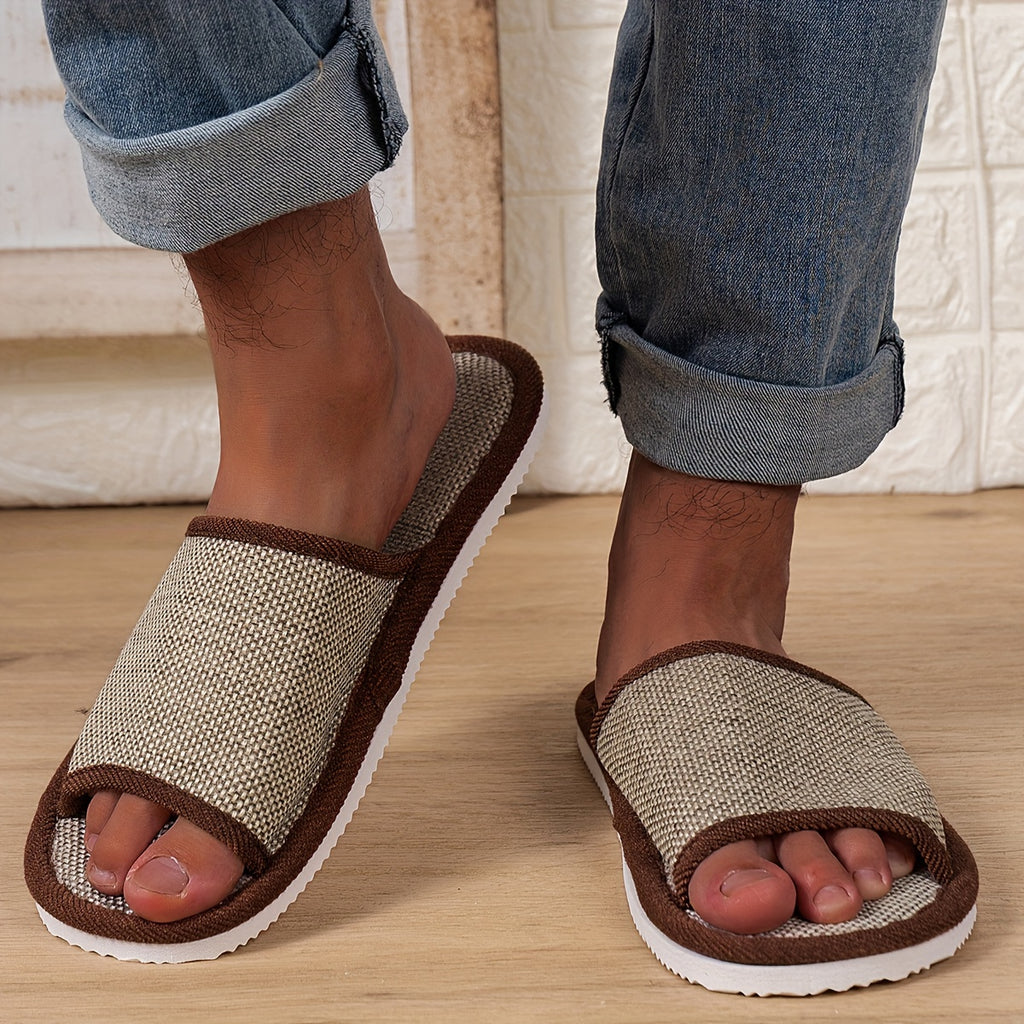 Mens Open Toe Slippers