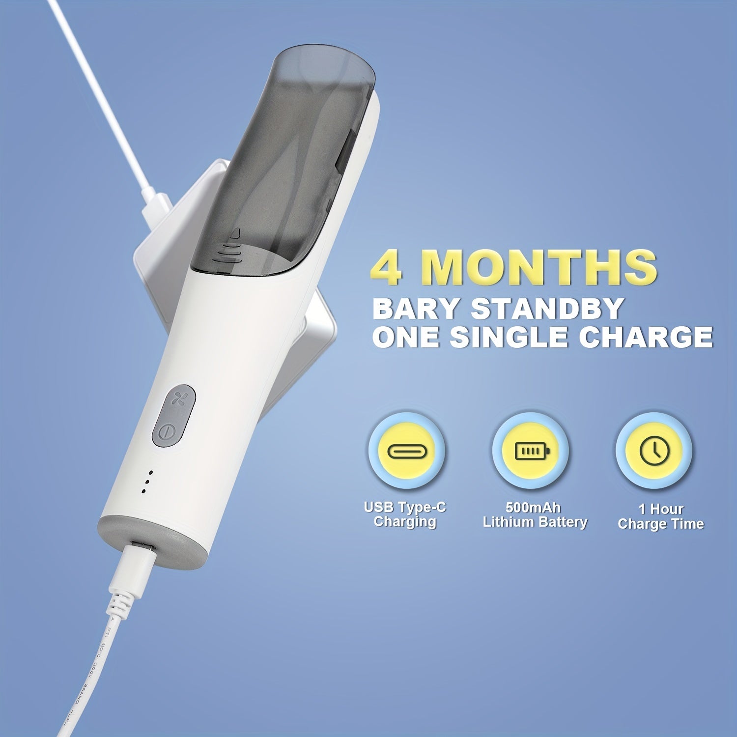 Professional Rechargeable Body Hair Trimmer Kit - Ultra Quiet, Auto Sucking, Smart Vacuum