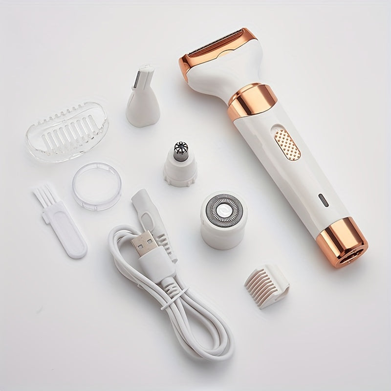 4-in-1 Women's Electric Razor - Wet & Dry Hair Remover