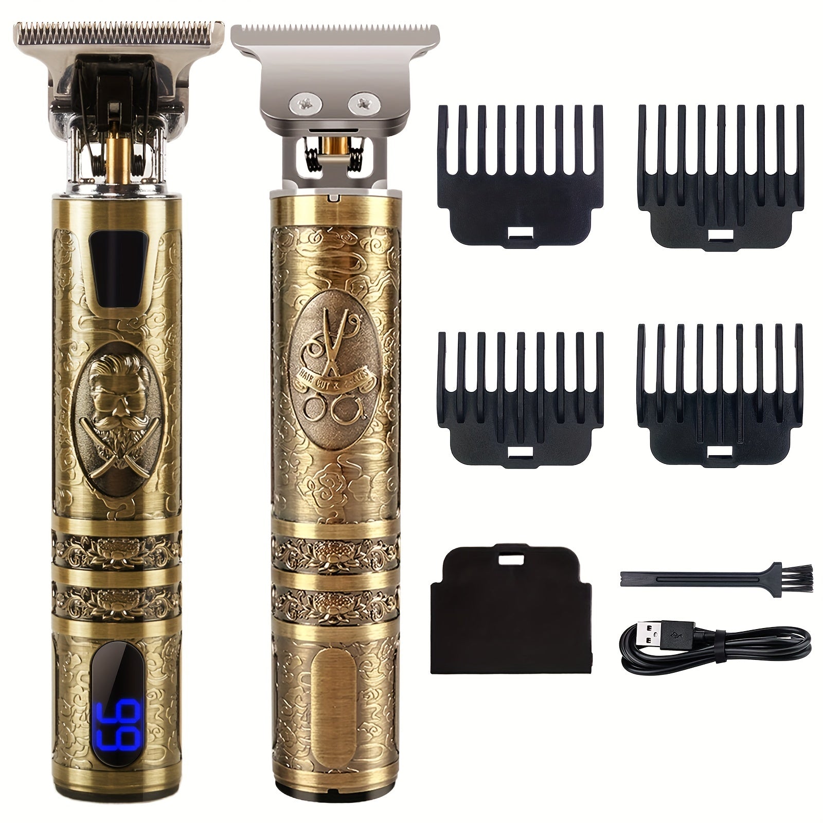 Men's Electric Shaver with LED Display, Hair Clipper, Trimmer, Beard Trimmer Wireless