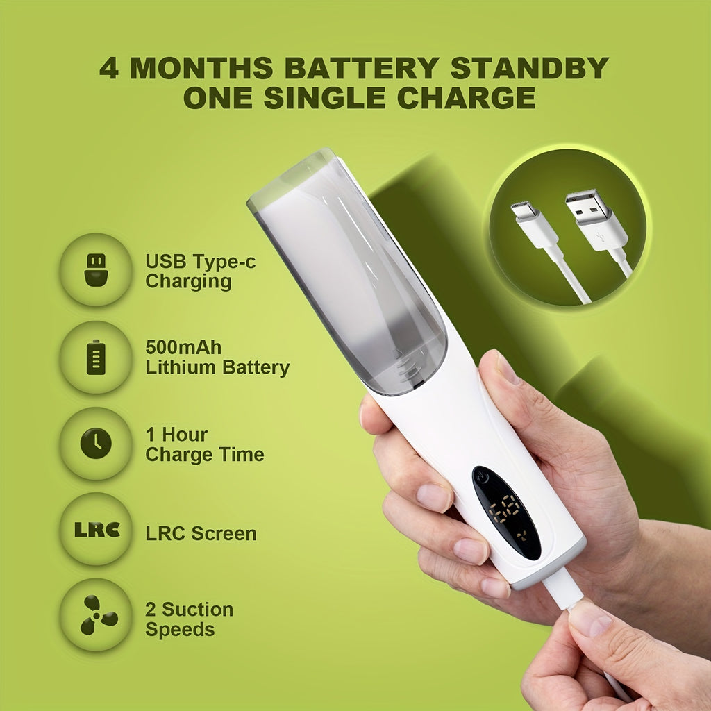 Hair Clipper With Vacuum, Quiet, Rechargeable Cordless Hair Cutting Kit
