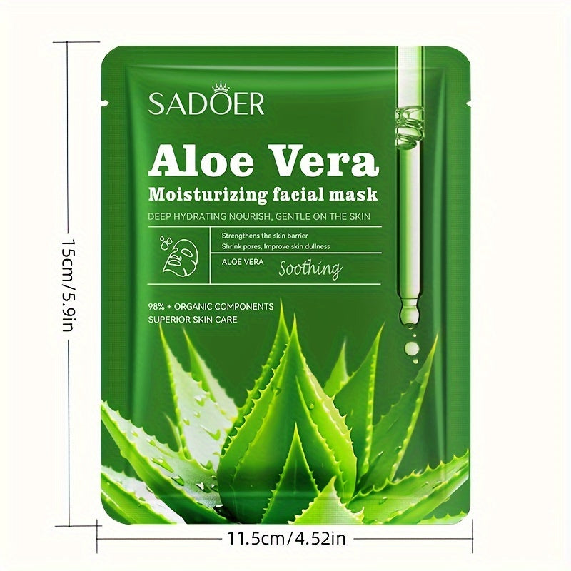 3/6pcs Aloe Vera Rich Hydration Facial Mask Set