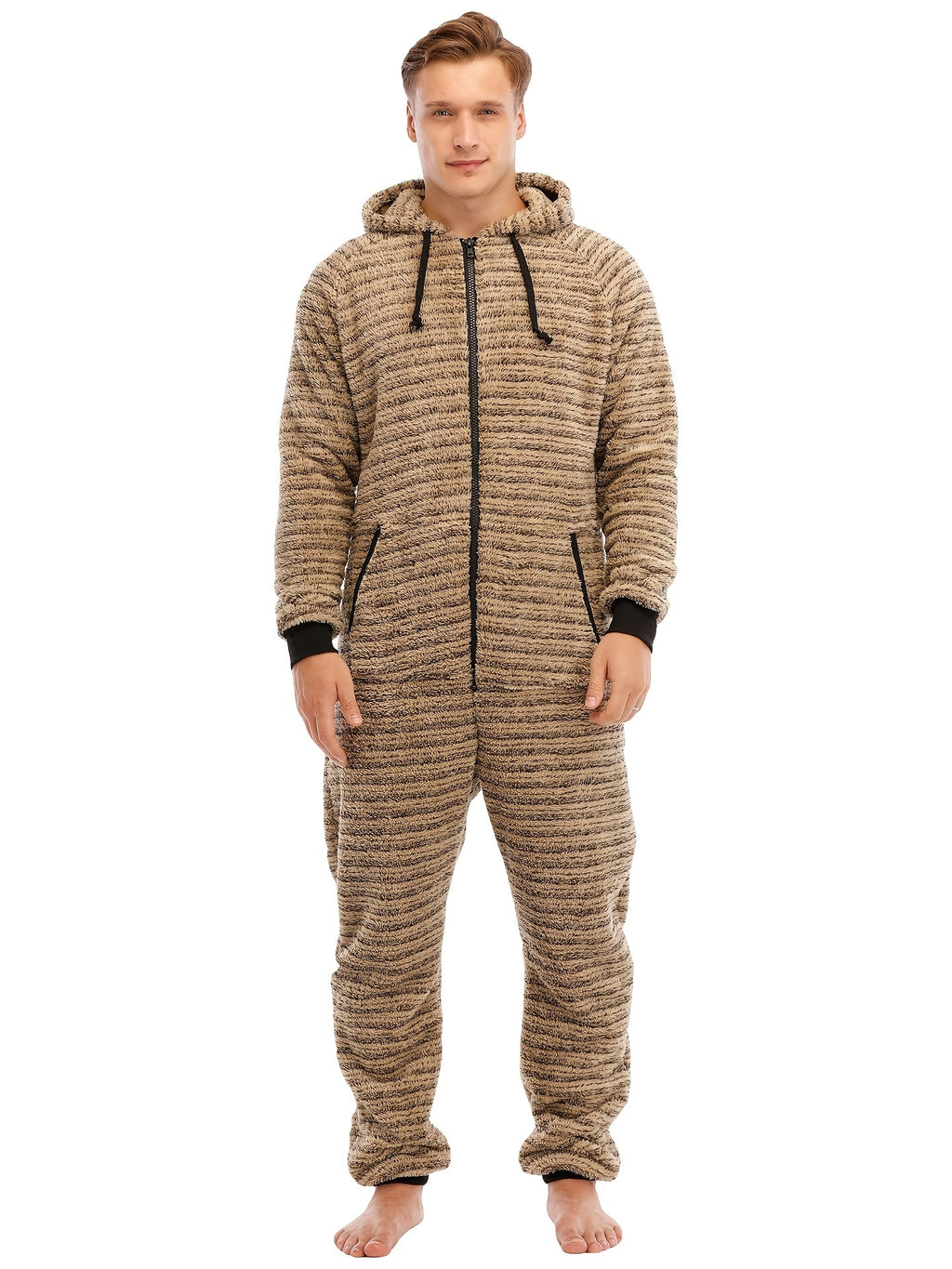 Men's Heavy-Duty Full-Zip Hooded Onesie