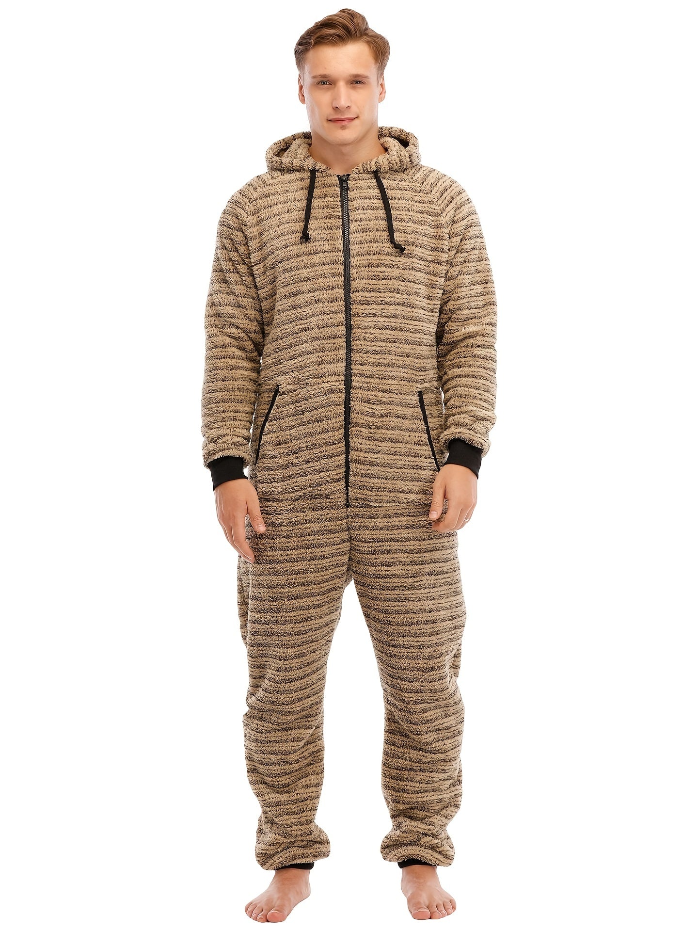 Men's Heavy-Duty Full-Zip Hooded Onesie