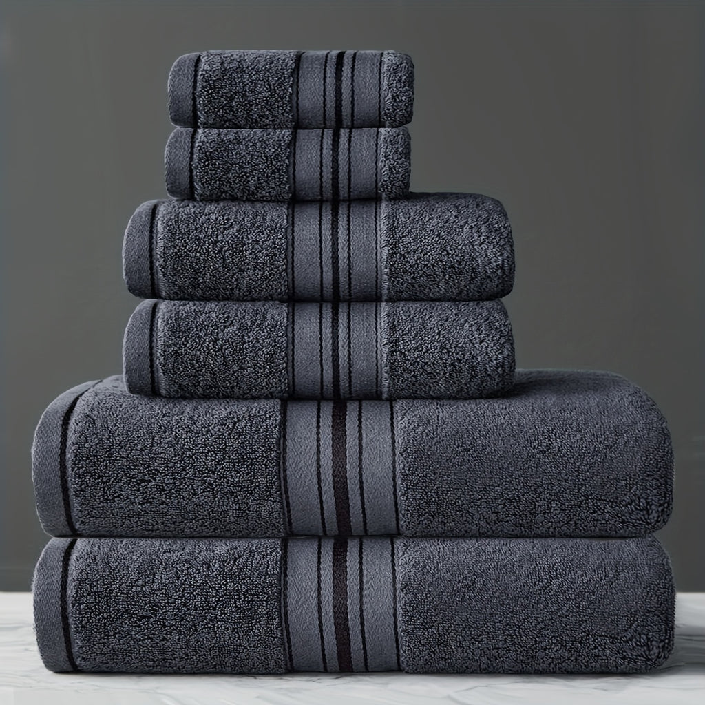 Set of 6 Bath Towels, Made from Pure Cotton