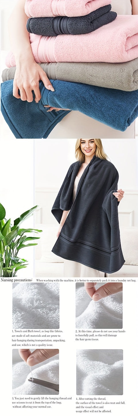 Set of 6 Bath Towels, Made from Pure Cotton