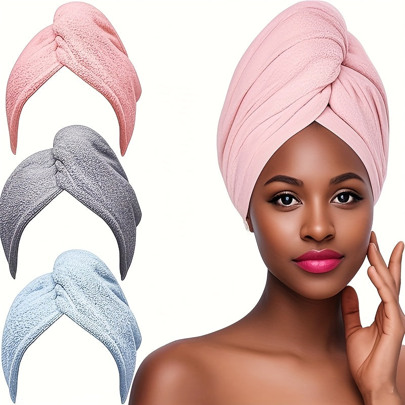 Microfiber Hair Towel Quick Drying Hair Wrap Towel