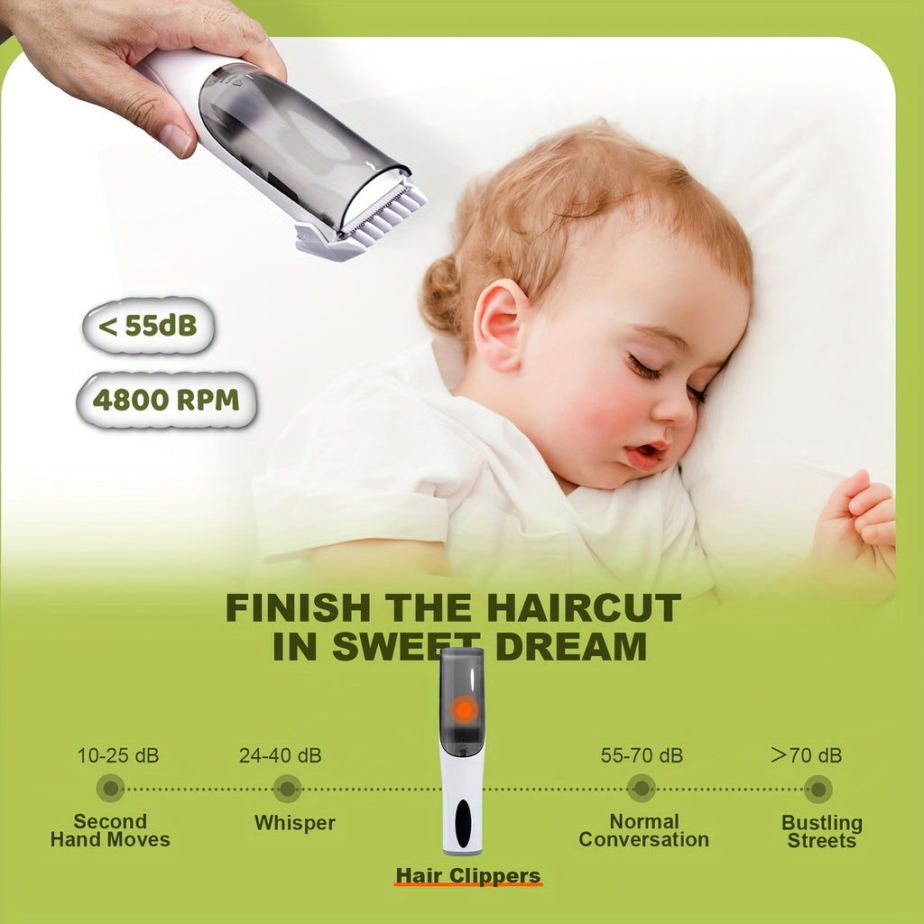 Hair Clipper With Vacuum, Quiet, Rechargeable Cordless Hair Cutting Kit