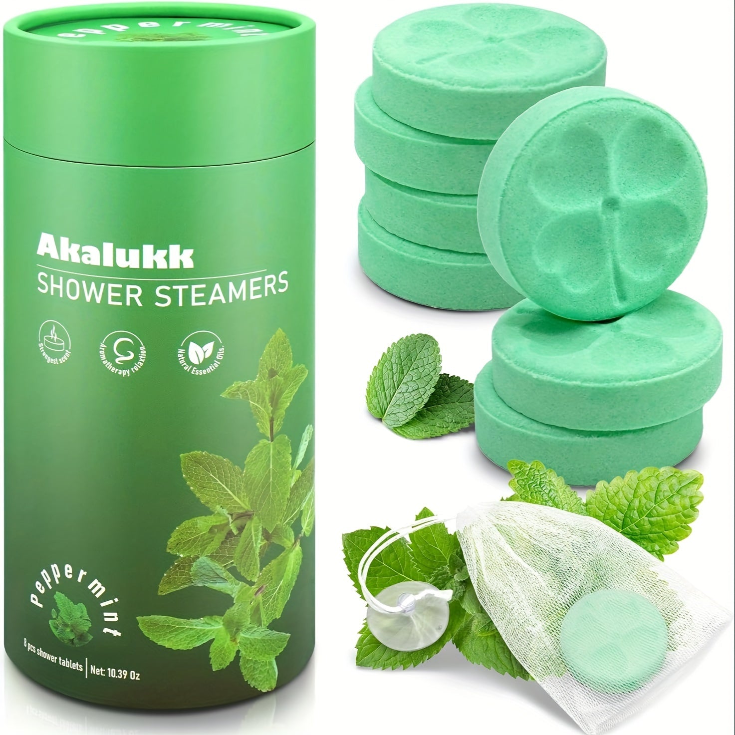 8 Packs Peppermint Aromatherapy Shower Steamers