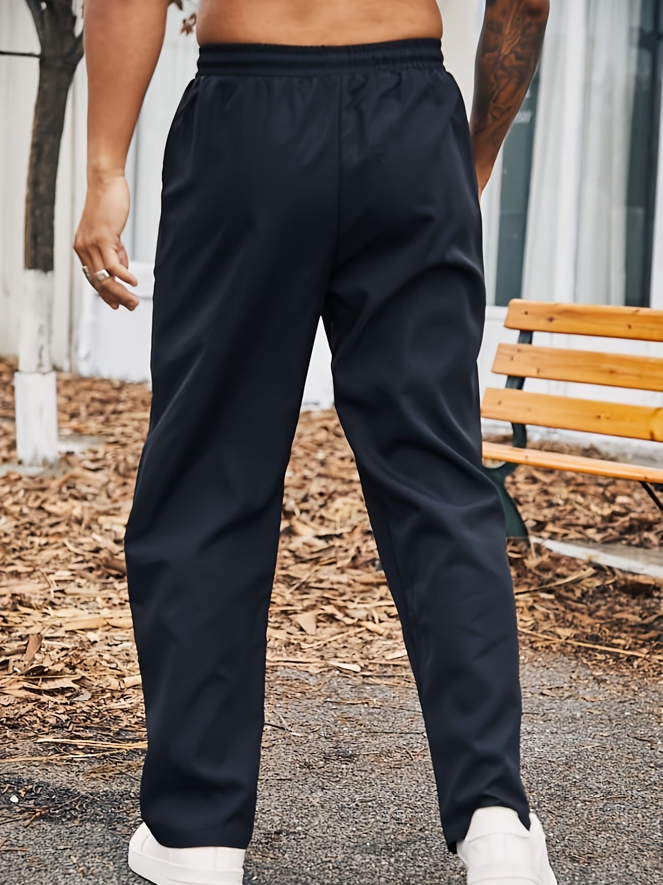 Plus Size Mens Solid Pants - Loose-Fit Design for Ultimate Comfort